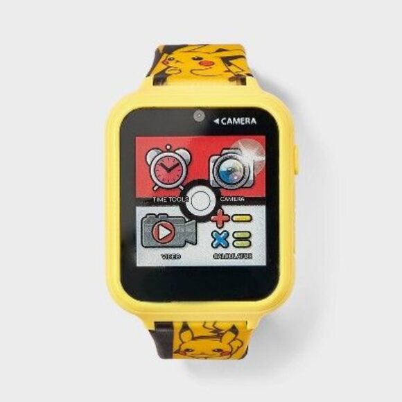 Pokemon Accessories - Pokemon - Pikachu Kids Smartwatch Camera Games Yello Yellow